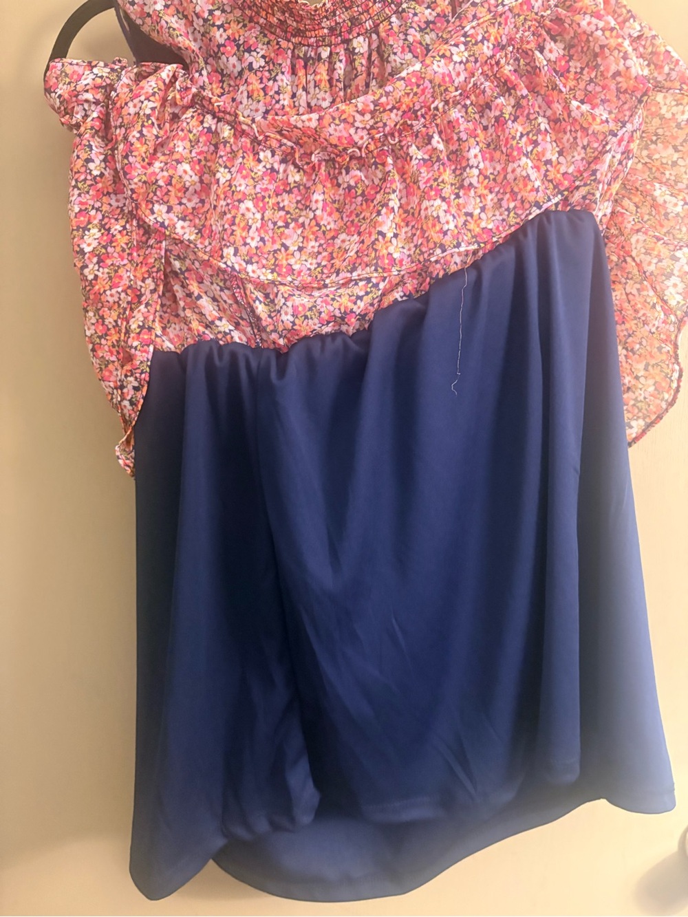 STATE 1 Pink Floral Smocked Tiered Dress - Picture 5 of 5